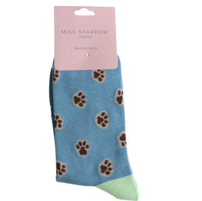 Jelly Bean Paws Denim Bamboo Socks