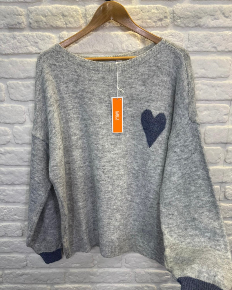 Hayley Heart Jumper - More Colours Available