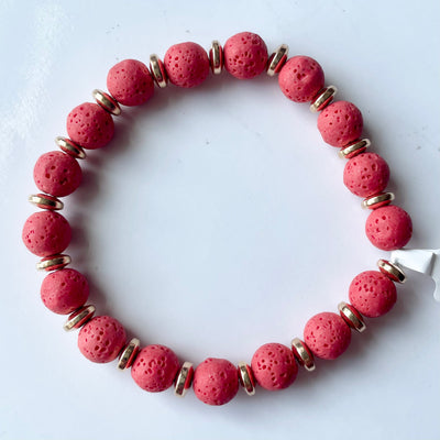 Lava Stone Elastic Bracelets