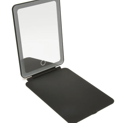 Alice Wheeler LED Portable Travel Mirror In Black