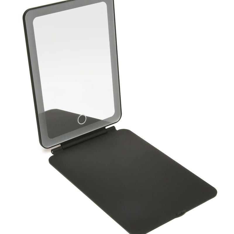 Alice Wheeler LED Portable Travel Mirror In Black