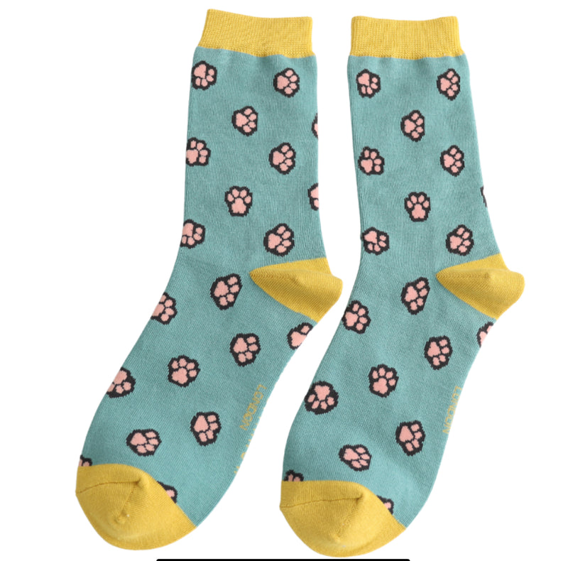 Jelly Bean Paws Duck Egg Bamboo Socks