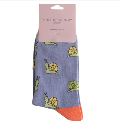 Snails Denim Bamboo Socks