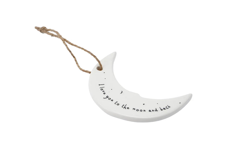 I Love You To The Moon & Back Ceramic Moon