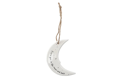I Love You To The Moon & Back Ceramic Moon