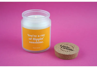 Ray Of Flippin' Sunshine Glass Candle