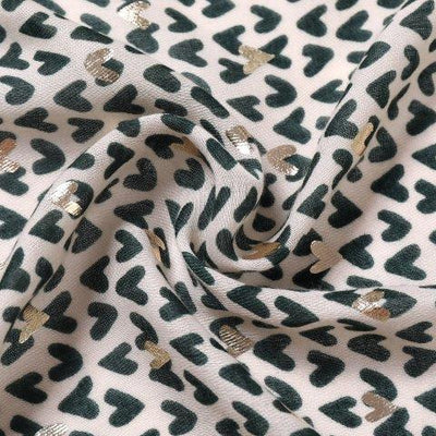 Olive Glitter Heart Scarf