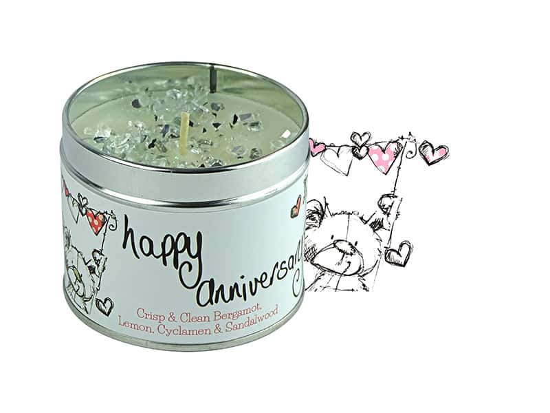 Happy Anniversary Bear Candle