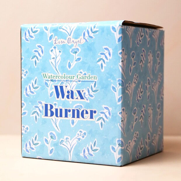 Cornflower Blue Floral Bee Ceramic Wax Burner