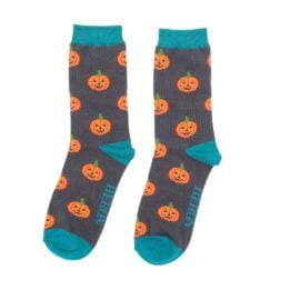 Halloween Pumpkins Black Bamboo Socks