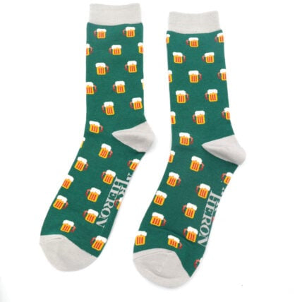Beer Green Bamboo Socks