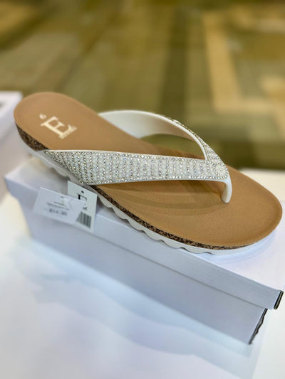 Sunset White Flip Flop