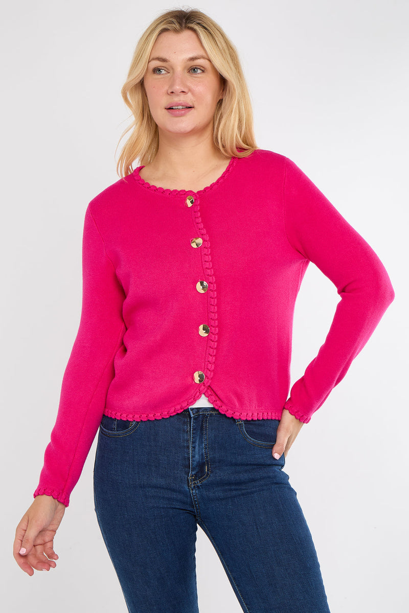 Suzanne Scalloped Cardigan - More Colours Available
