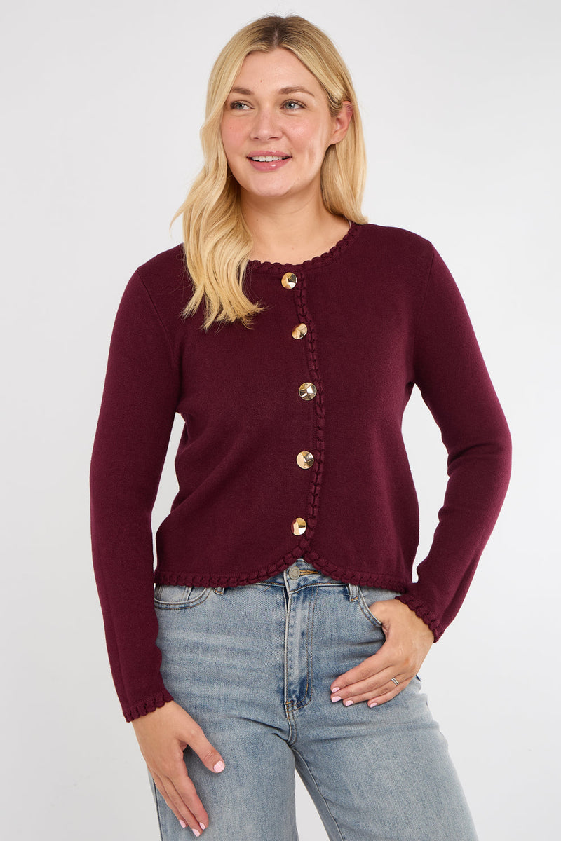 Suzanne Scalloped Cardigan - More Colours Available