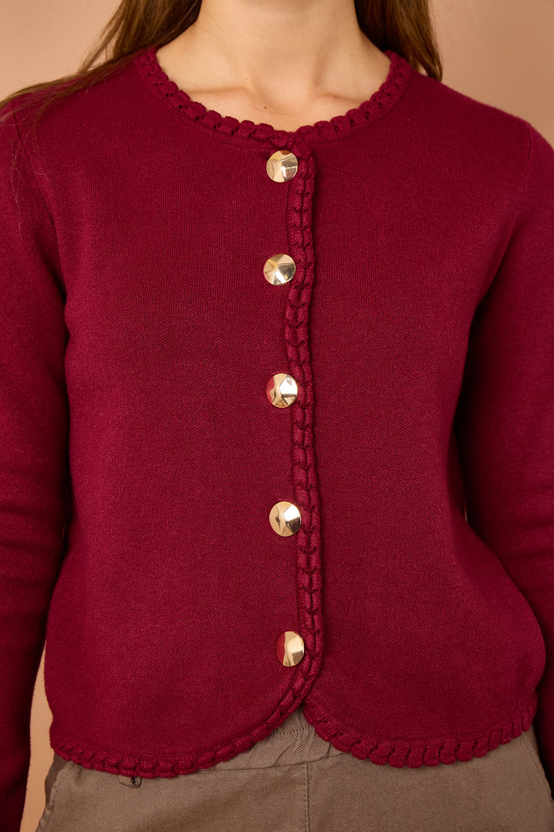 Suzanne Scalloped Cardigan - More Colours Available