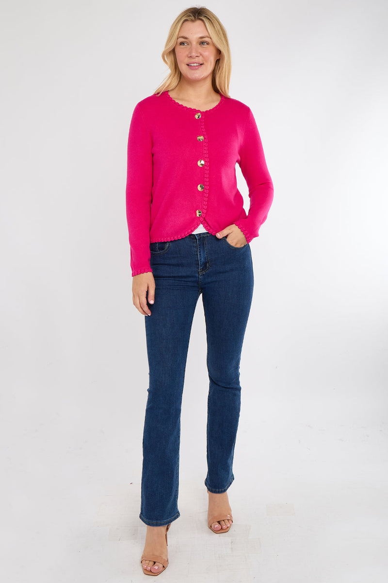 Suzanne Scalloped Cardigan - More Colours Available