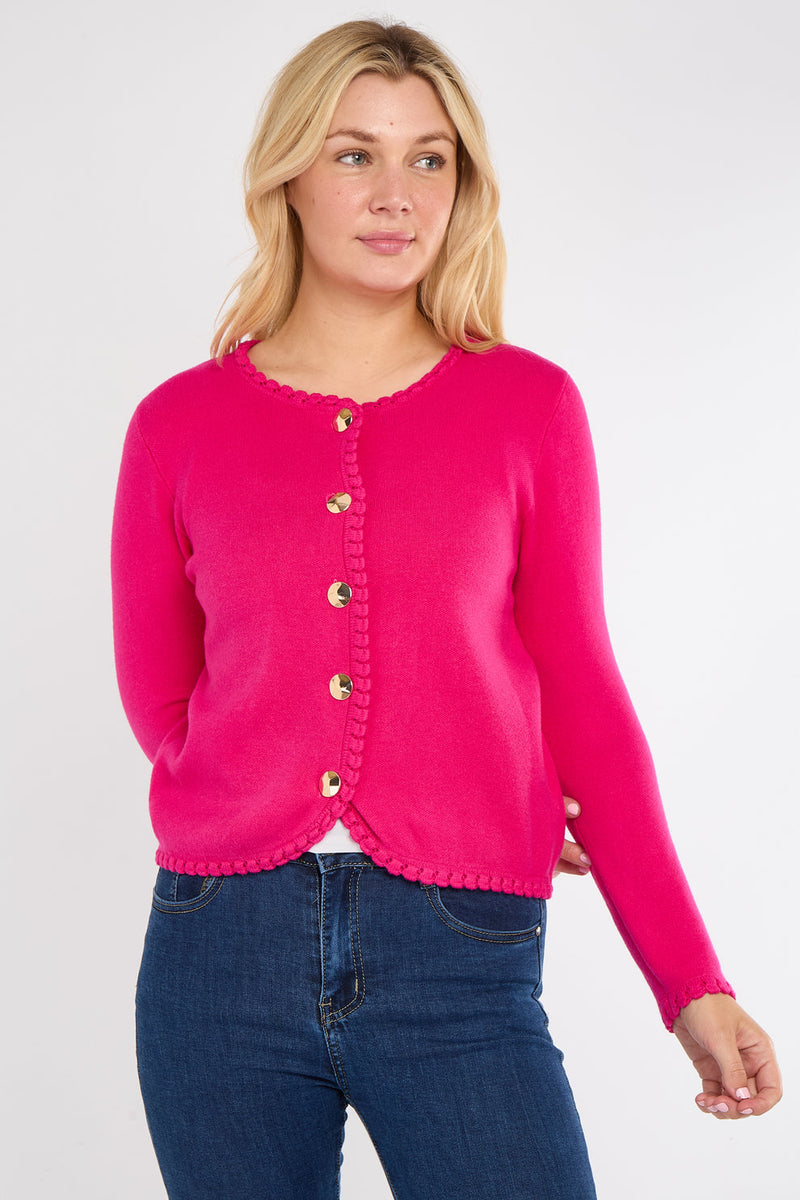 Suzanne Scalloped Cardigan - More Colours Available