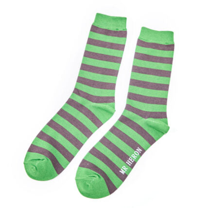 Green Stripes Bamboo Socks