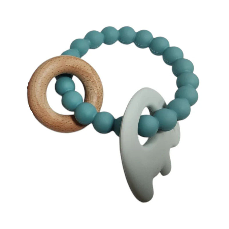 Blue Elephant Teether Beads