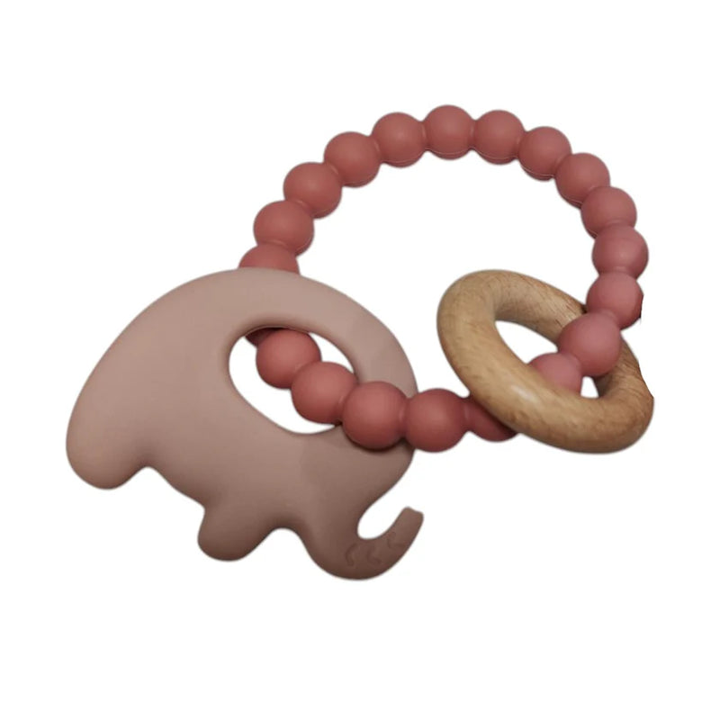 Pink Elephant Teether Beads