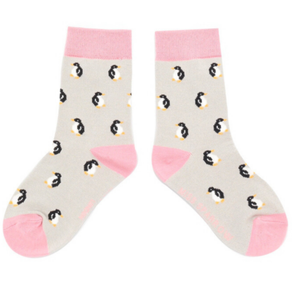 Penguin Silver Bamboo Socks