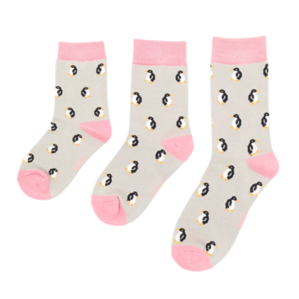 Penguin Silver Bamboo Socks