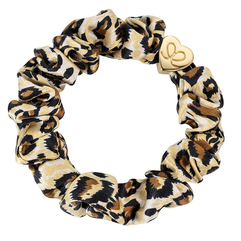 Leopard Print Silk Scrunchie Hairband