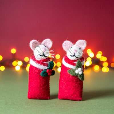 Christmas Swaddling Mice Decoration