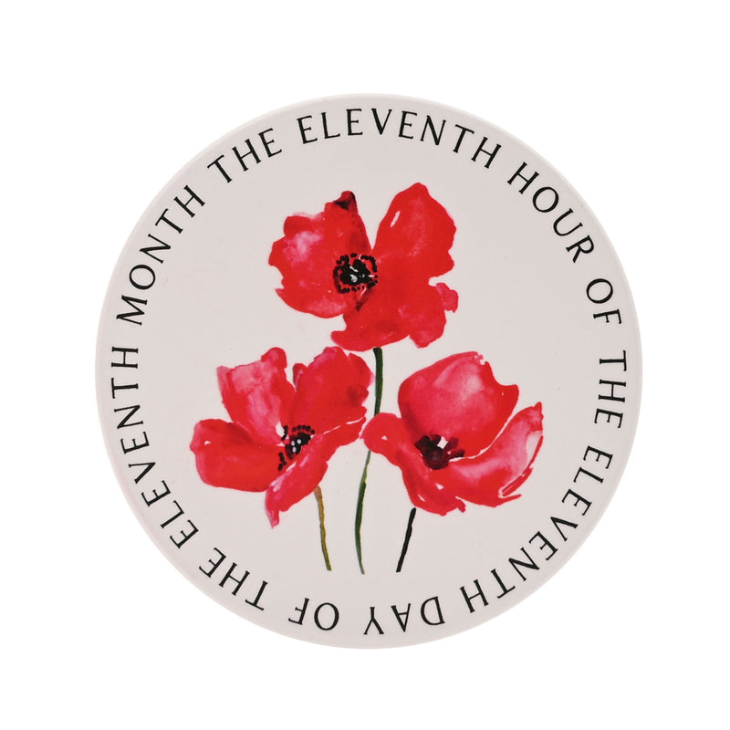 Remembrance Memorial Poppy Coaster