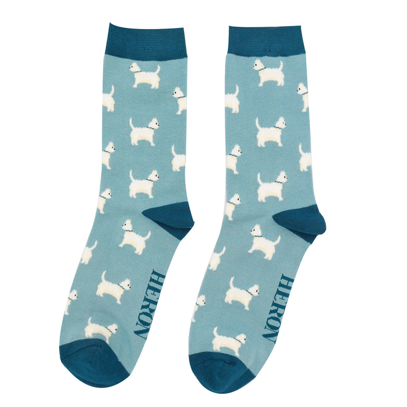 Cute Scottie Dogs/Westie Bamboo Socks
