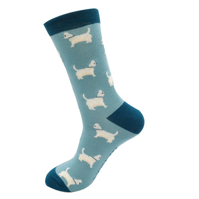 Cute Scottie Dogs/Westie Bamboo Socks