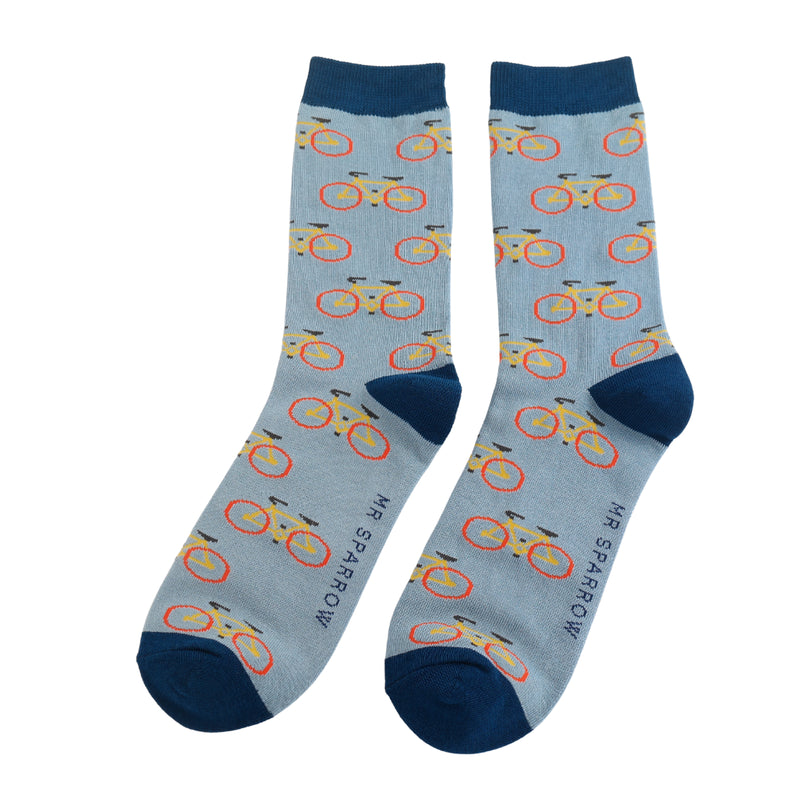 Cycling Blue Bamboo Socks