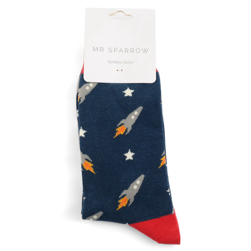 Rockets Navy Bamboo Socks