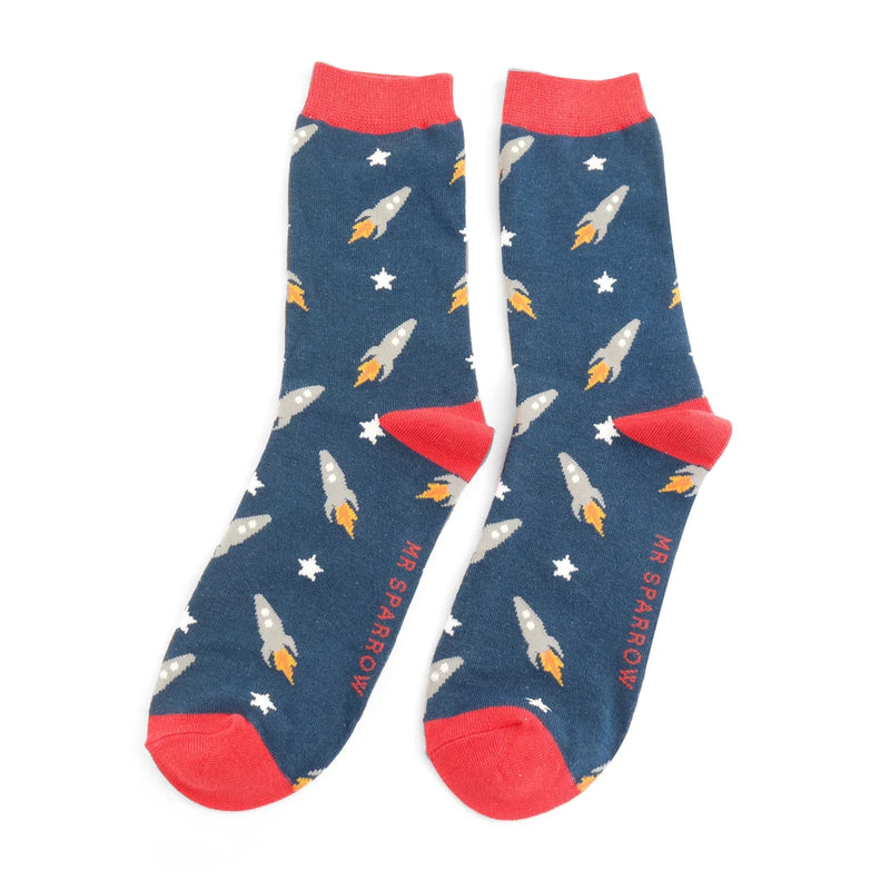 Rockets Navy Bamboo Socks