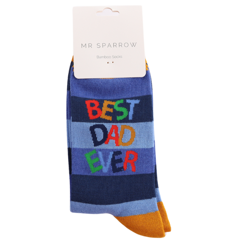 Best Dad Blue Bamboo Socks