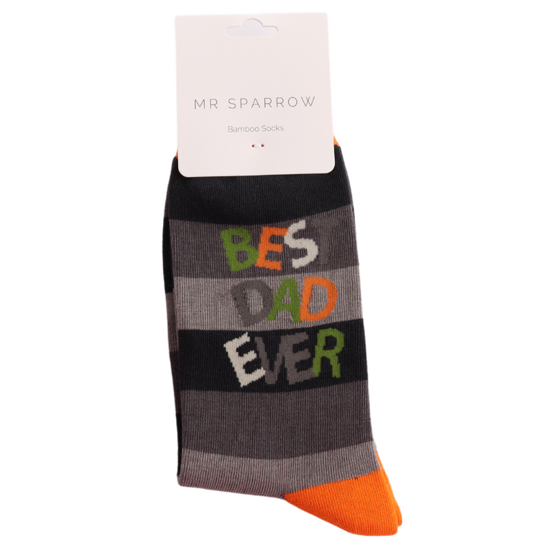 Best Dad Grey Bamboo Socks
