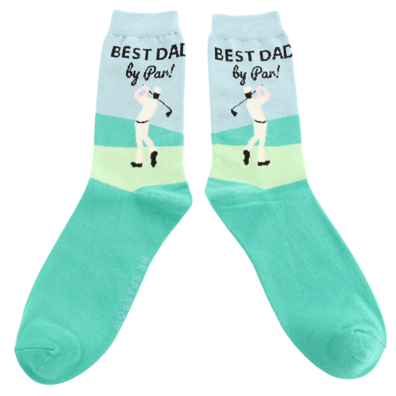 Best Dad Golfer Green Bamboo Socks