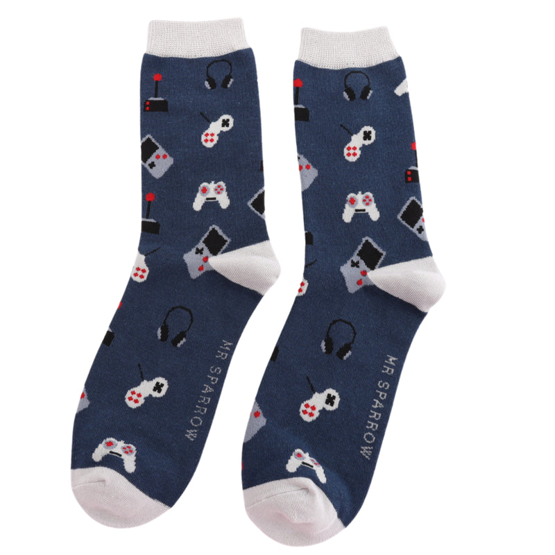 Gaming Navy Bamboo Socks