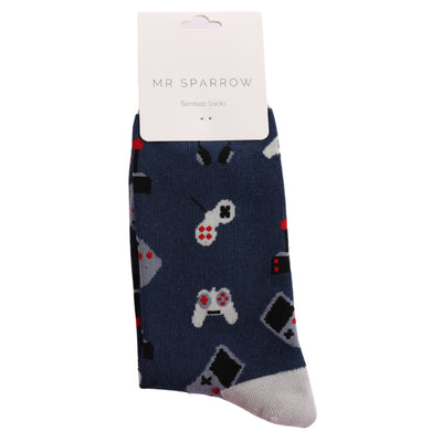 Gaming Navy Bamboo Socks