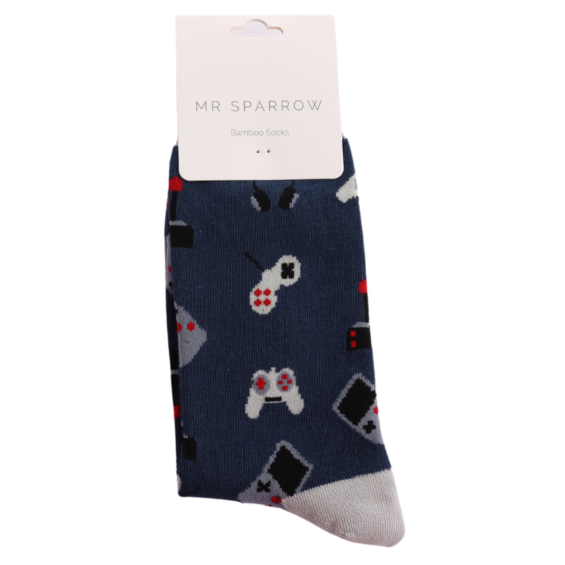 Gaming Navy Bamboo Socks