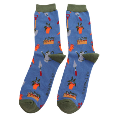 Gardener's Tools Denim Bamboo Socks