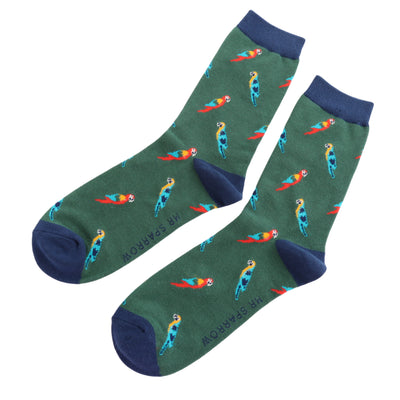 Parrots Green Bamboo Socks