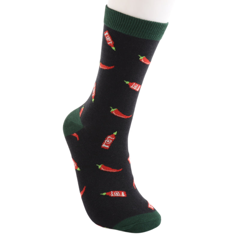 Something Spicy Black Bamboo Socks