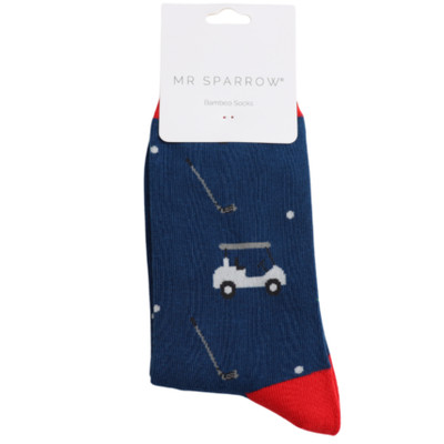 Golfing Navy Bamboo Socks