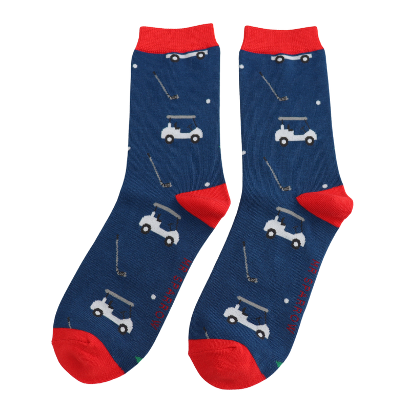 Golfing Navy Bamboo Socks