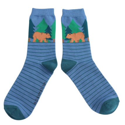 Bear Bright Denim Bamboo Socks