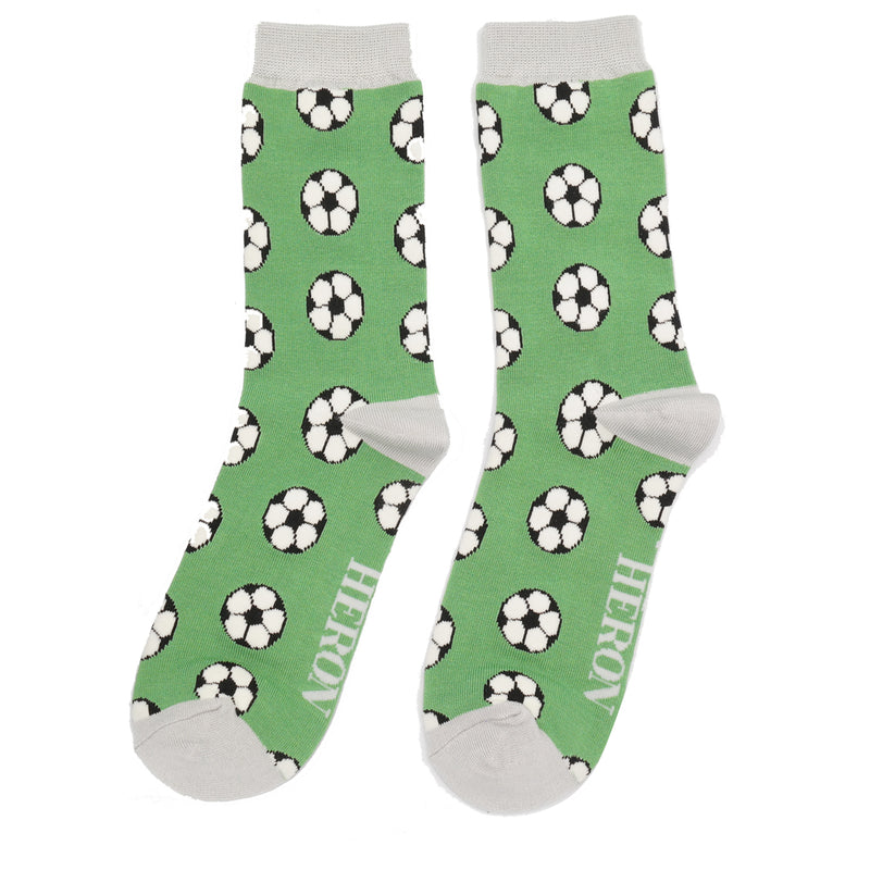 Football Mint Bamboo Socks