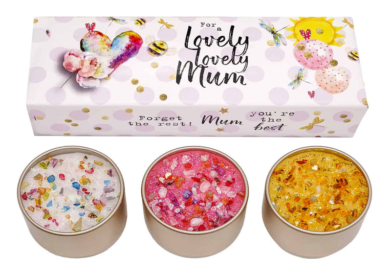 Lovely Mum Three Lites Candles