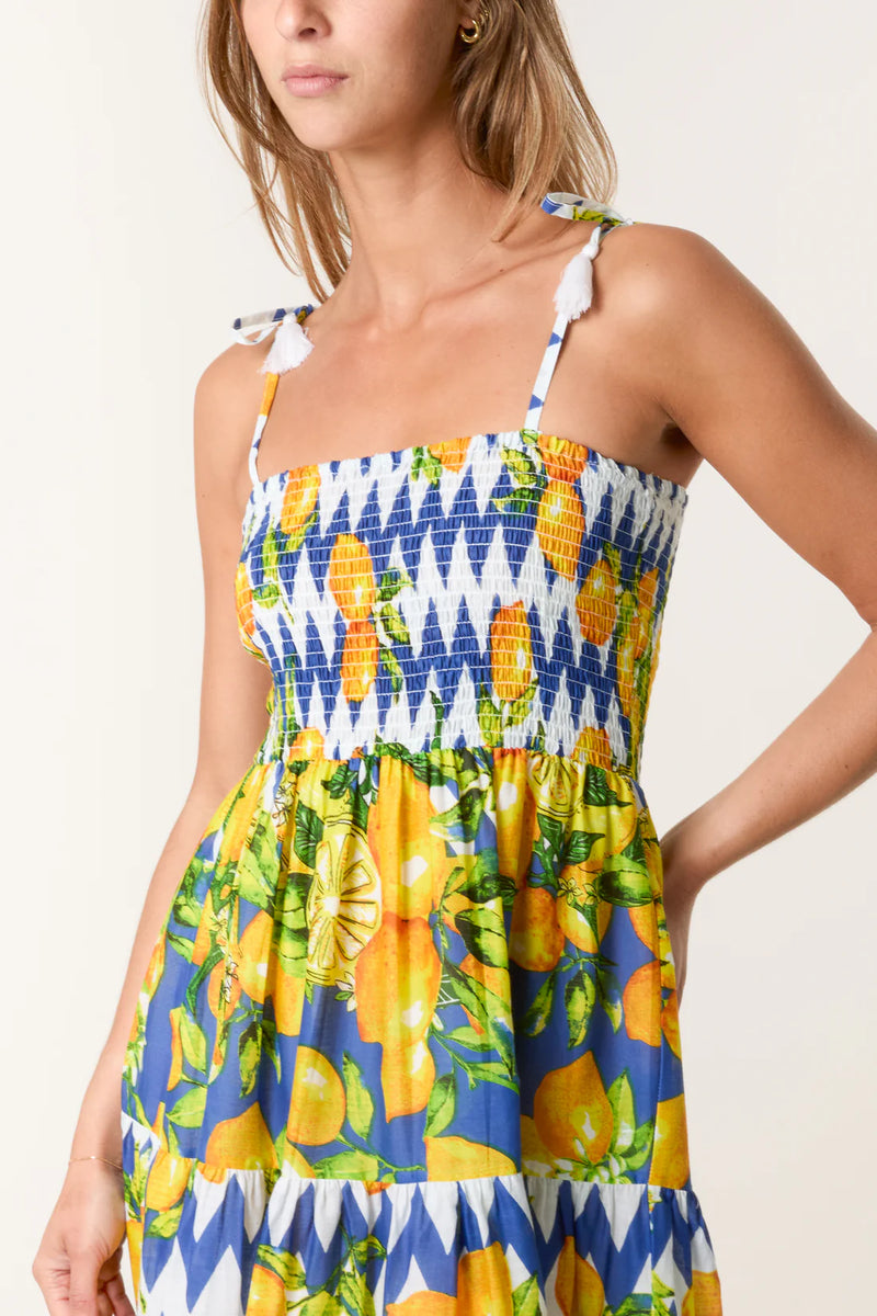 Lemon & Zig Zag Tassel Dress - More Sizes Available