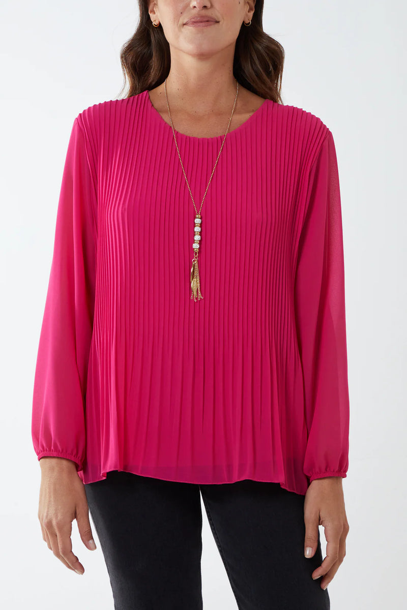 Paula Pleated Blouse - More Colours Available